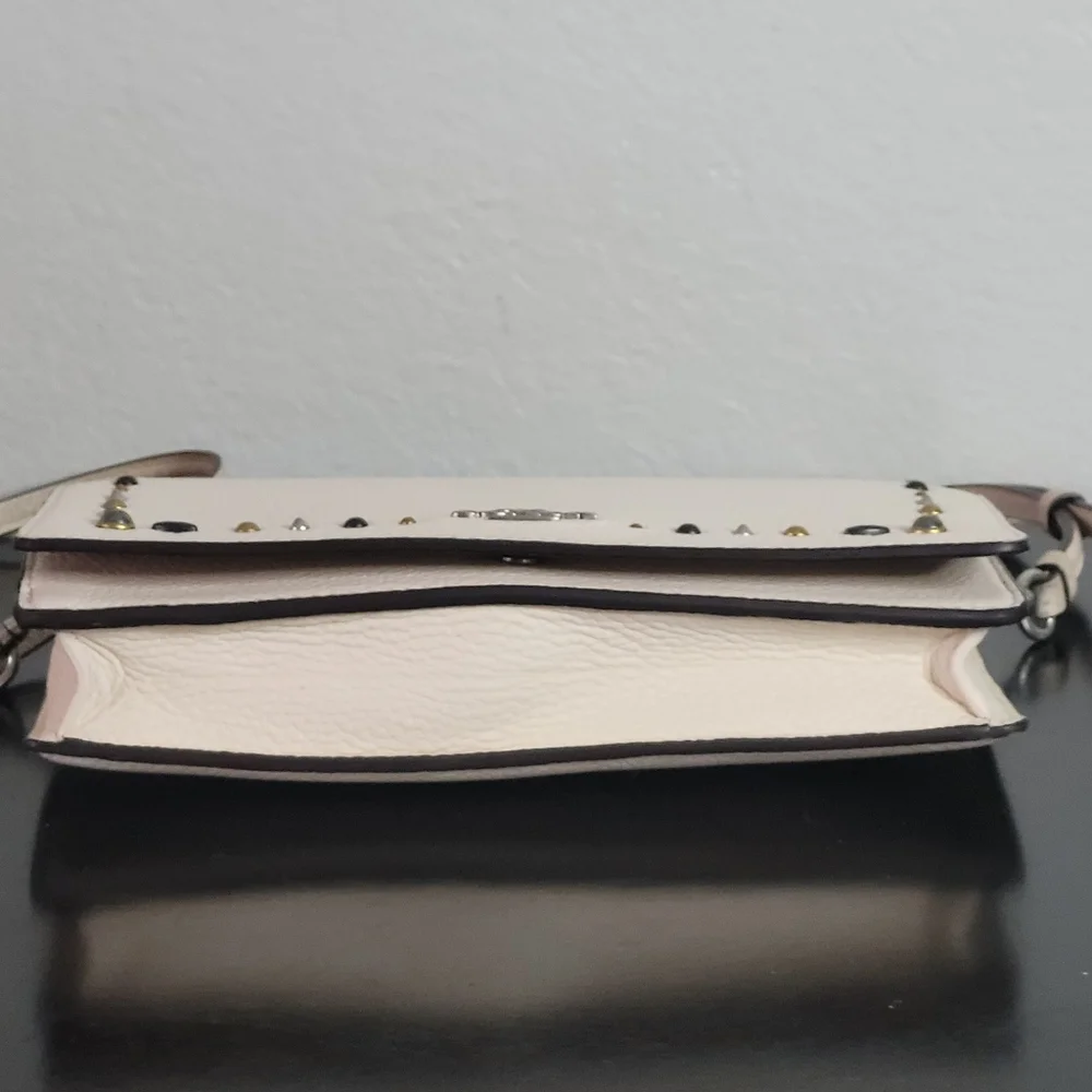 Coach Foldover Crossbody Clutch With Prairie Rivets - Picture 6 of 14